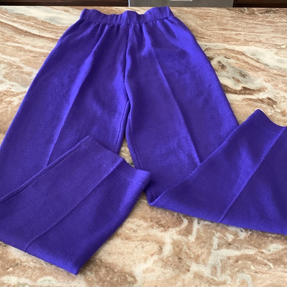 Vintage St. John 3 piece set sz S/6 purple knit - Jacket, Pants, Skirt 1980’s - Picture 14 of 17